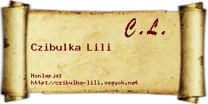 Czibulka Lili névjegykártya