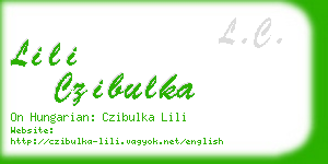 lili czibulka business card